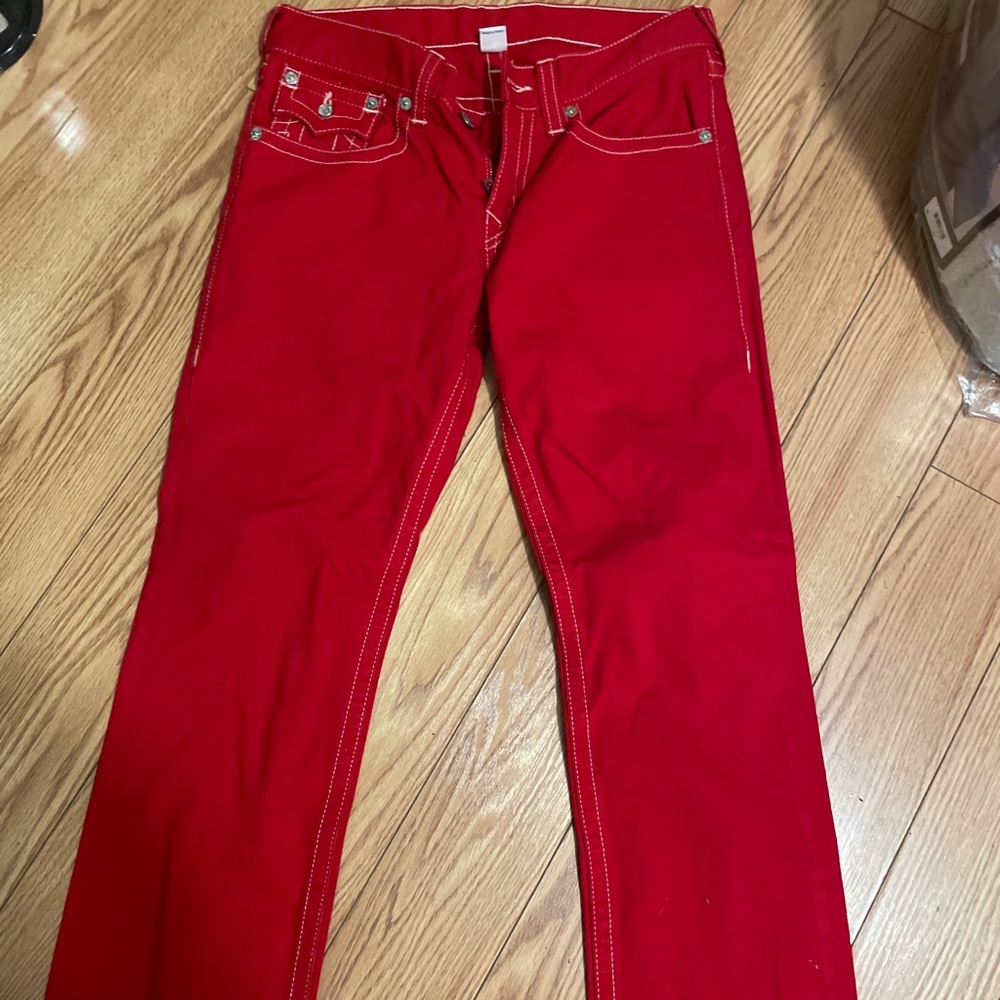 true religion red jeans